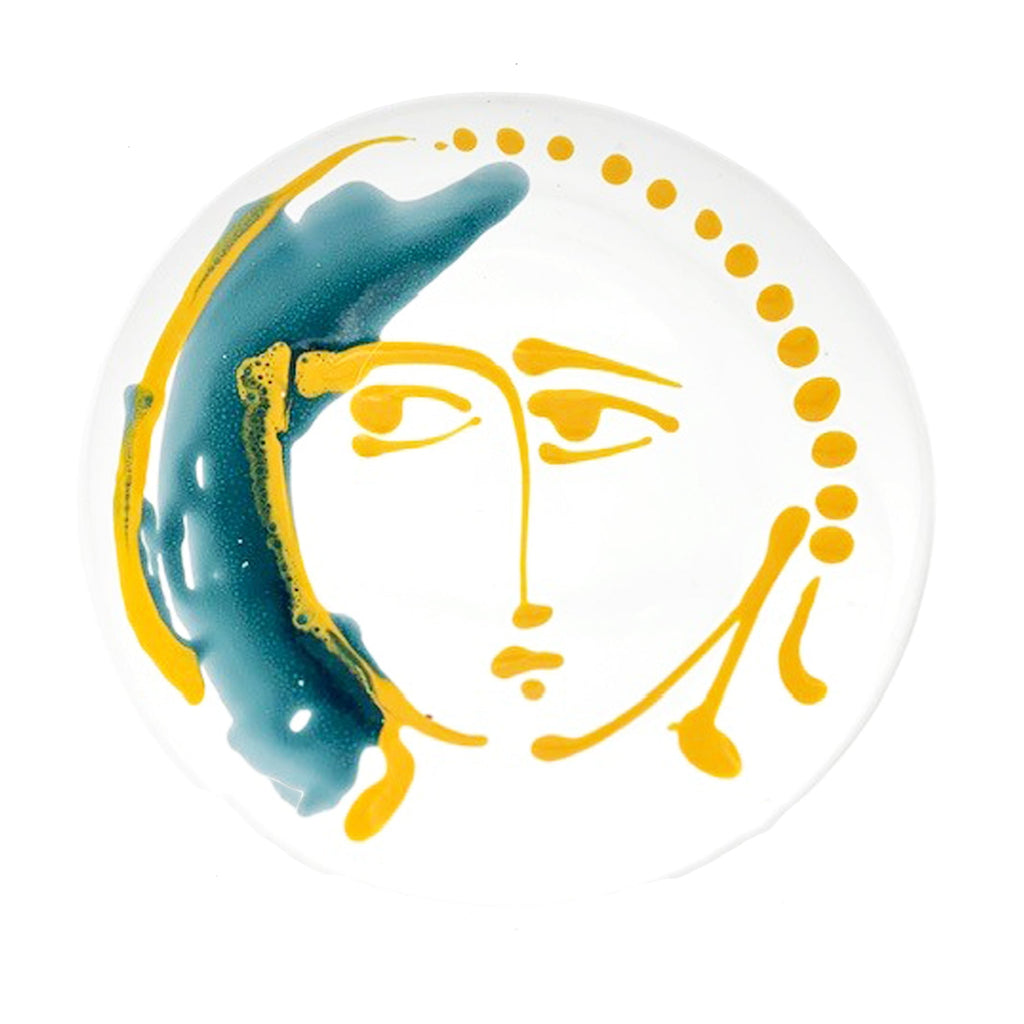 Pablo Face Plate, Turquoise/Yellow