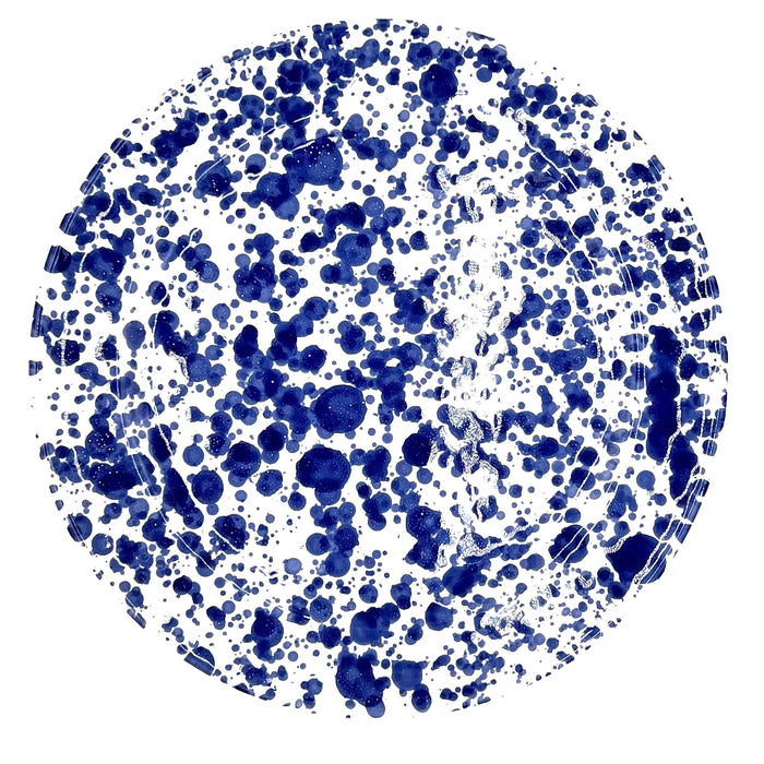 Taverna Speckled Dinner Plate, Cobalt/White, Set of 4