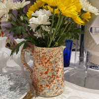 Taverna Speckled Pitcher, Orange/Gray