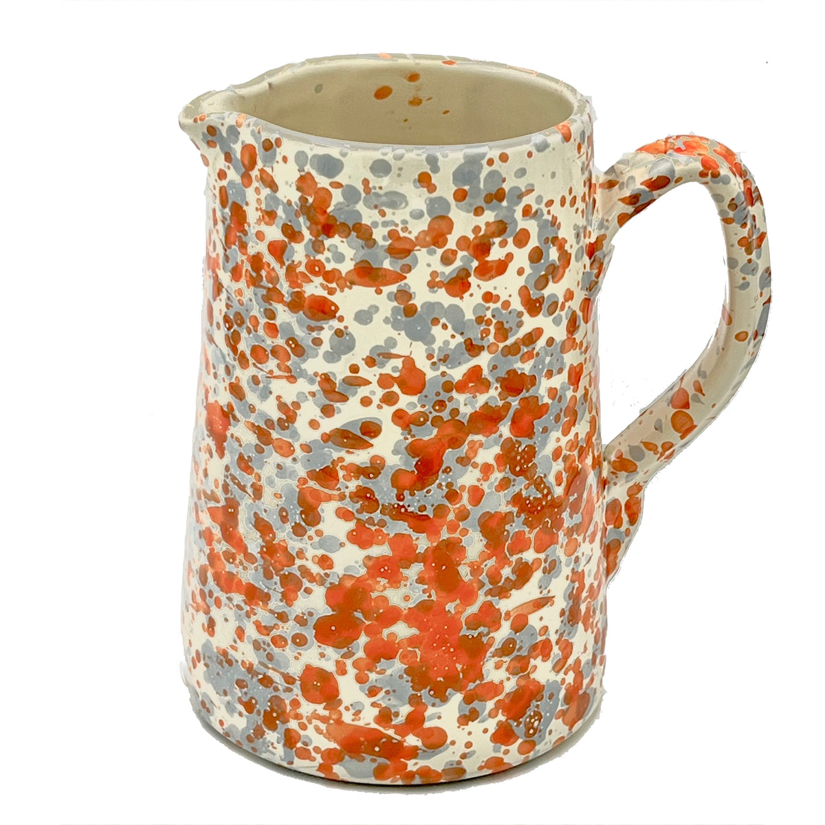 Taverna Speckled Pitcher, Orange/Gray