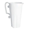 Charlot Pitcher, White, Scroll Handle