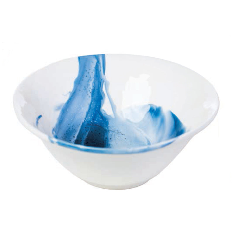 Splash, Ceramic Large Serving Bowl Blue and White