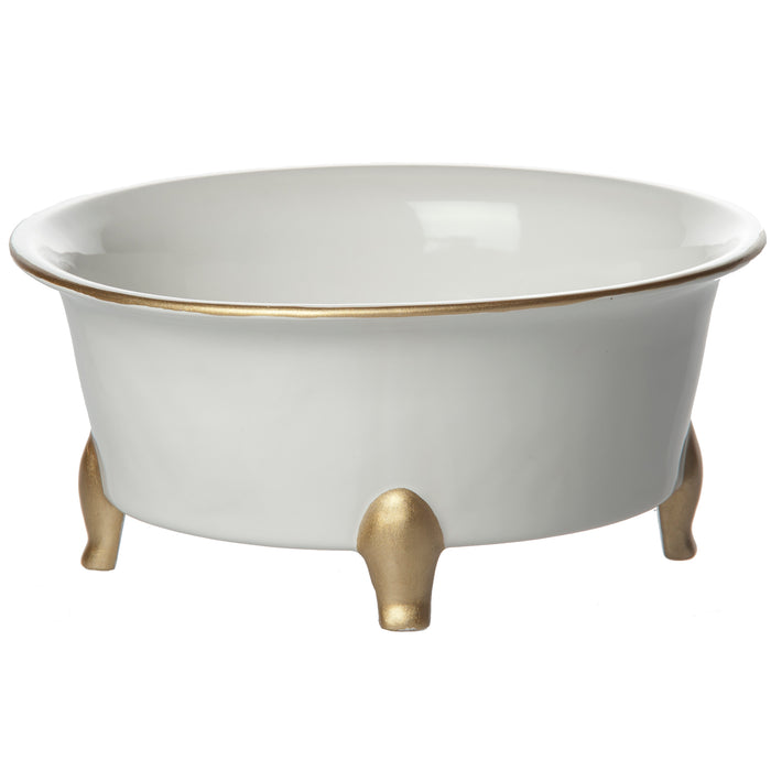 Centerpiece, White with Gold