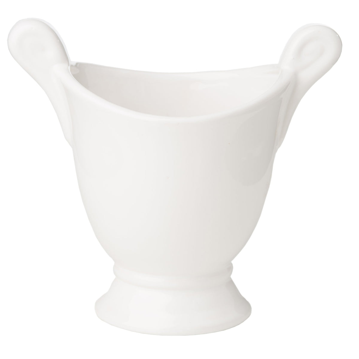 400433 Abigails Wholesale Home Décor Ceramics and Terra Cotta Cachepots Medium White Cachepot*