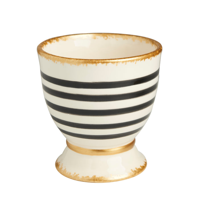 Savoy Black/White Striped Cachepot, Small