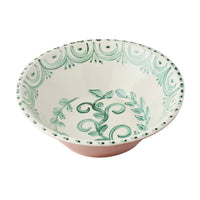 Casa Nuno Large Green/White Bowl