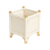 Bamboo Cachepot, White/Gold, Small