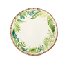 Compagnia Dinner Plate, Green Leaves w/ Bamboo, Large, Set of 4