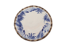 Compagnia Dinner Plate, Blue Leaves w/ Bamboo, Large, Set of 4