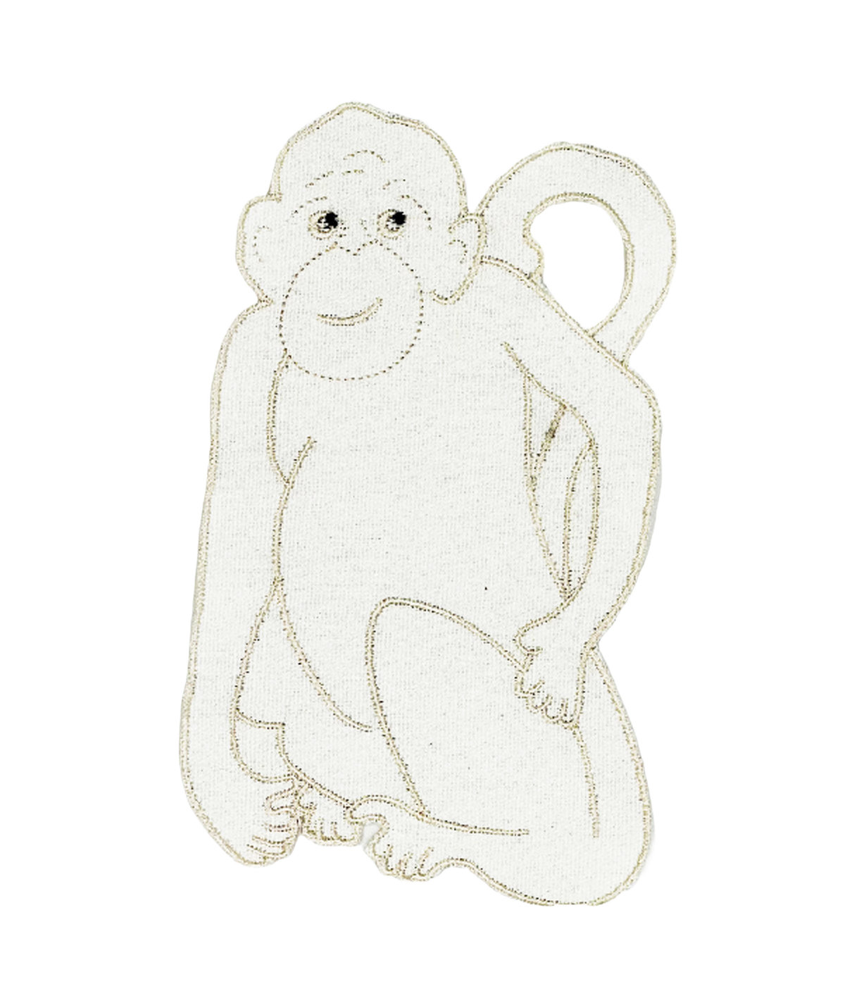 Monkey Cocktail Napkin, White, Set of 8