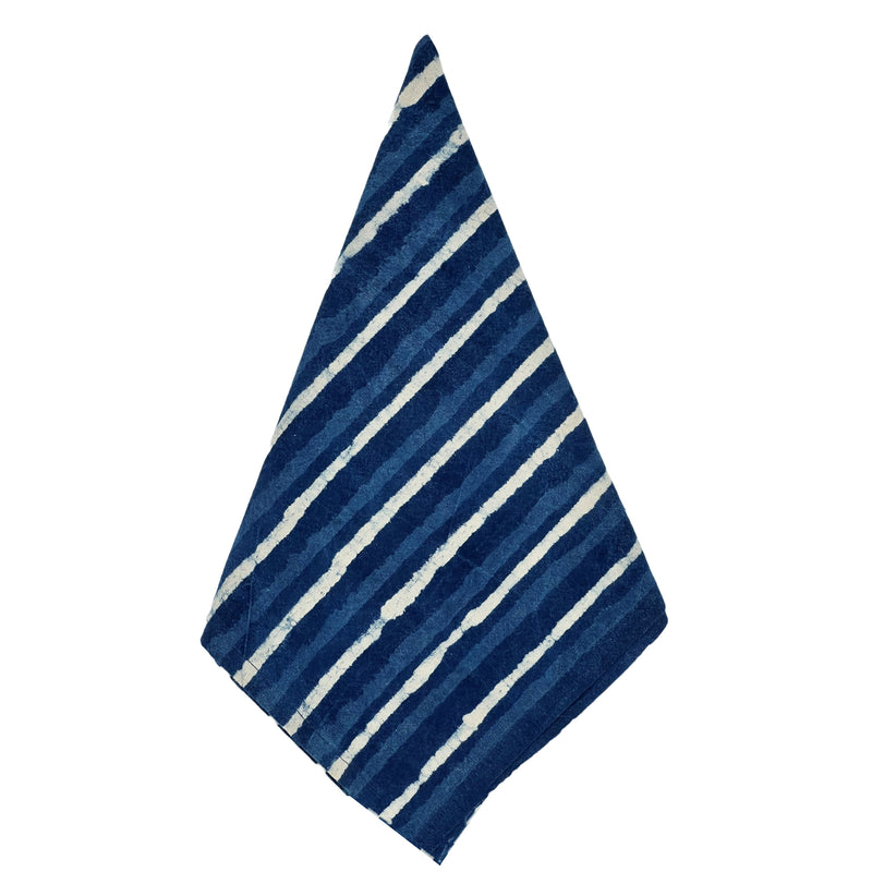 Cabana Napkin, Cobalt/Blue/Ivory, Stripes, Set of 8