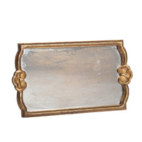 Vendome Tray with Antiqued Mirror, Gold Leaf