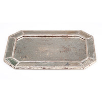 524916 Abigails Wholesale Tabletop Wood and Metals Trays Mirrored Tray with Silver Finish