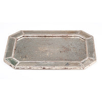 524916 Abigails Wholesale Tabletop Wood and Metals Trays Mirrored Tray with Silver Finish