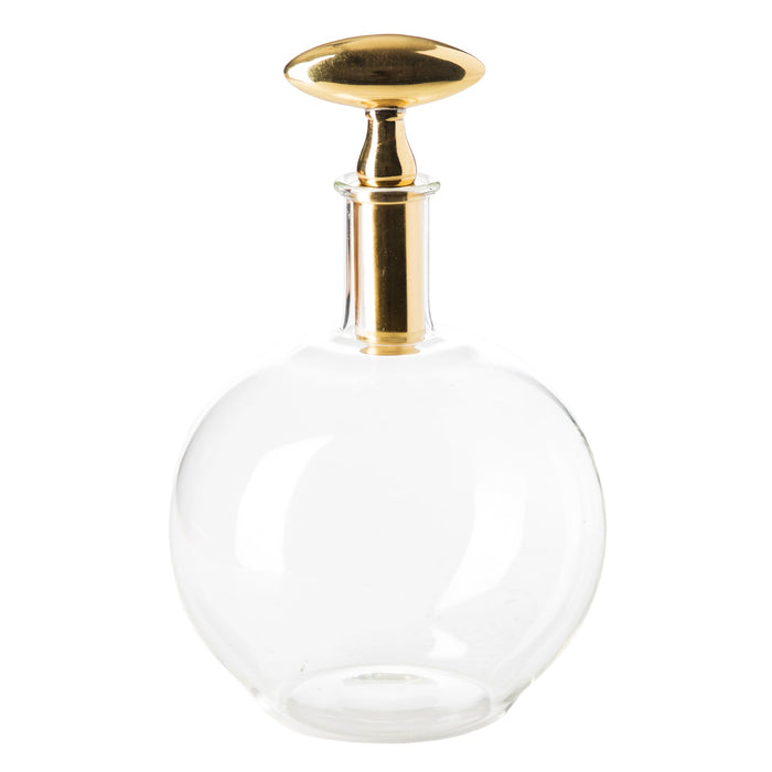 547408 Abigails Wholesale Tabletop Glassware Decanters Decanter with Brass Top Chalet