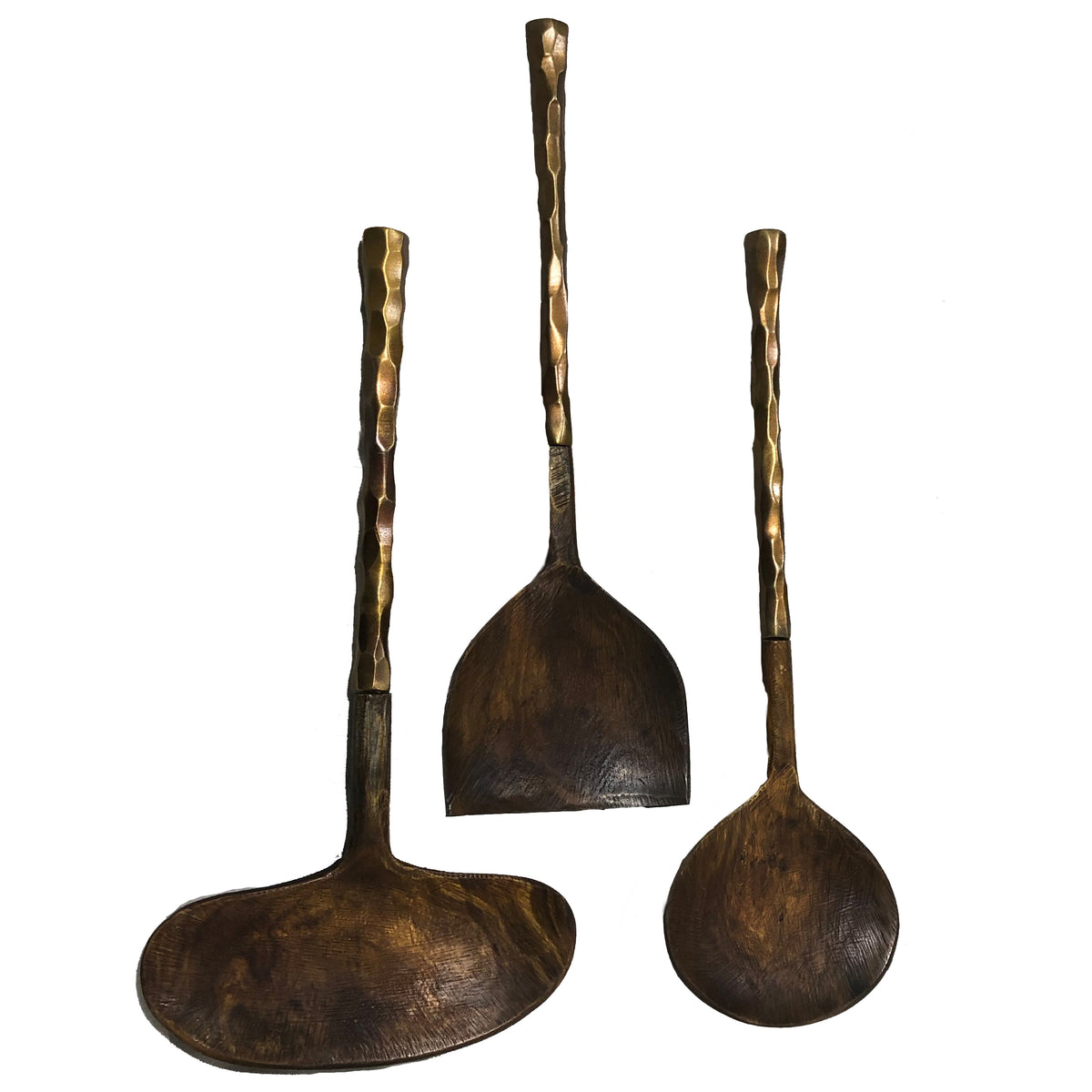 Salad Server Set of 3, Primitive Horn