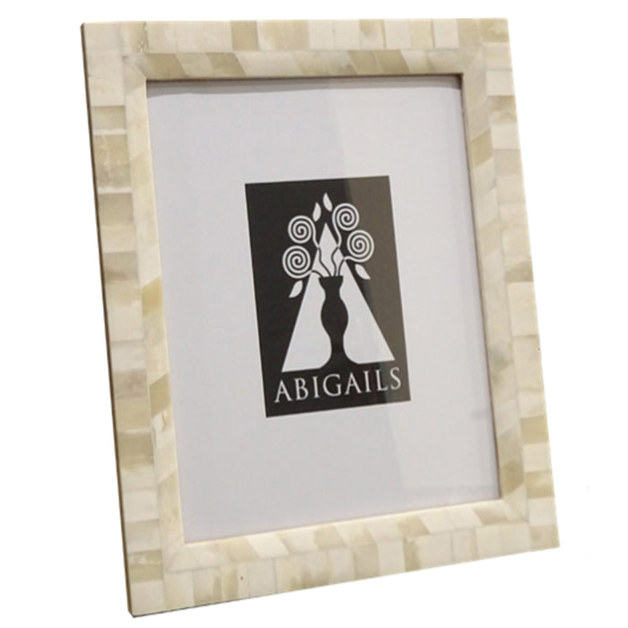 Inlaid Frame, Cream Bone, 8X10 Photo