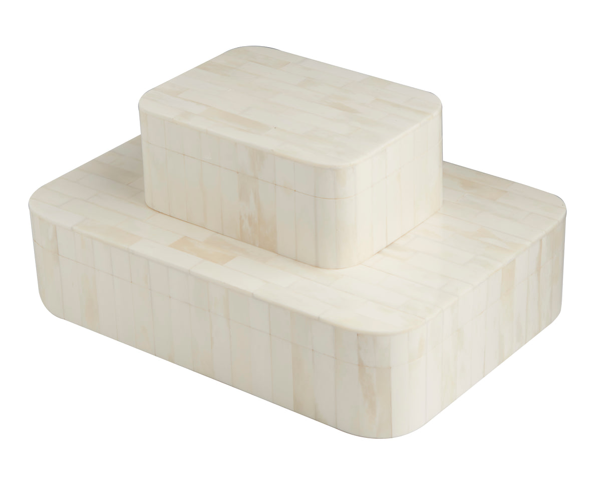 Ivory Bone Inlaid Box, Small