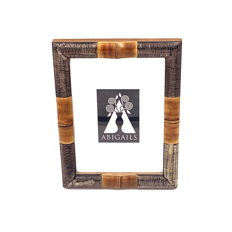 Frame, Horned Pipe with Burnt Bamboo, 5 X 7