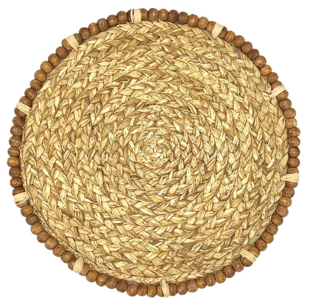 Straw Placemat, Braided Stubble, Set of 4