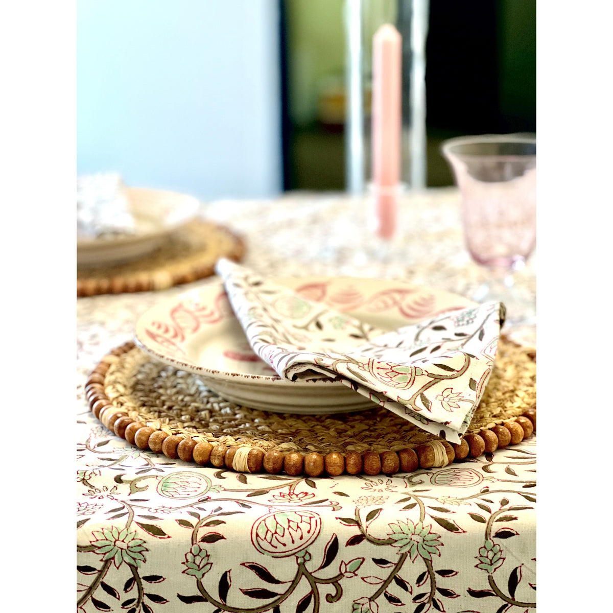 Straw Placemat, Braided Stubble