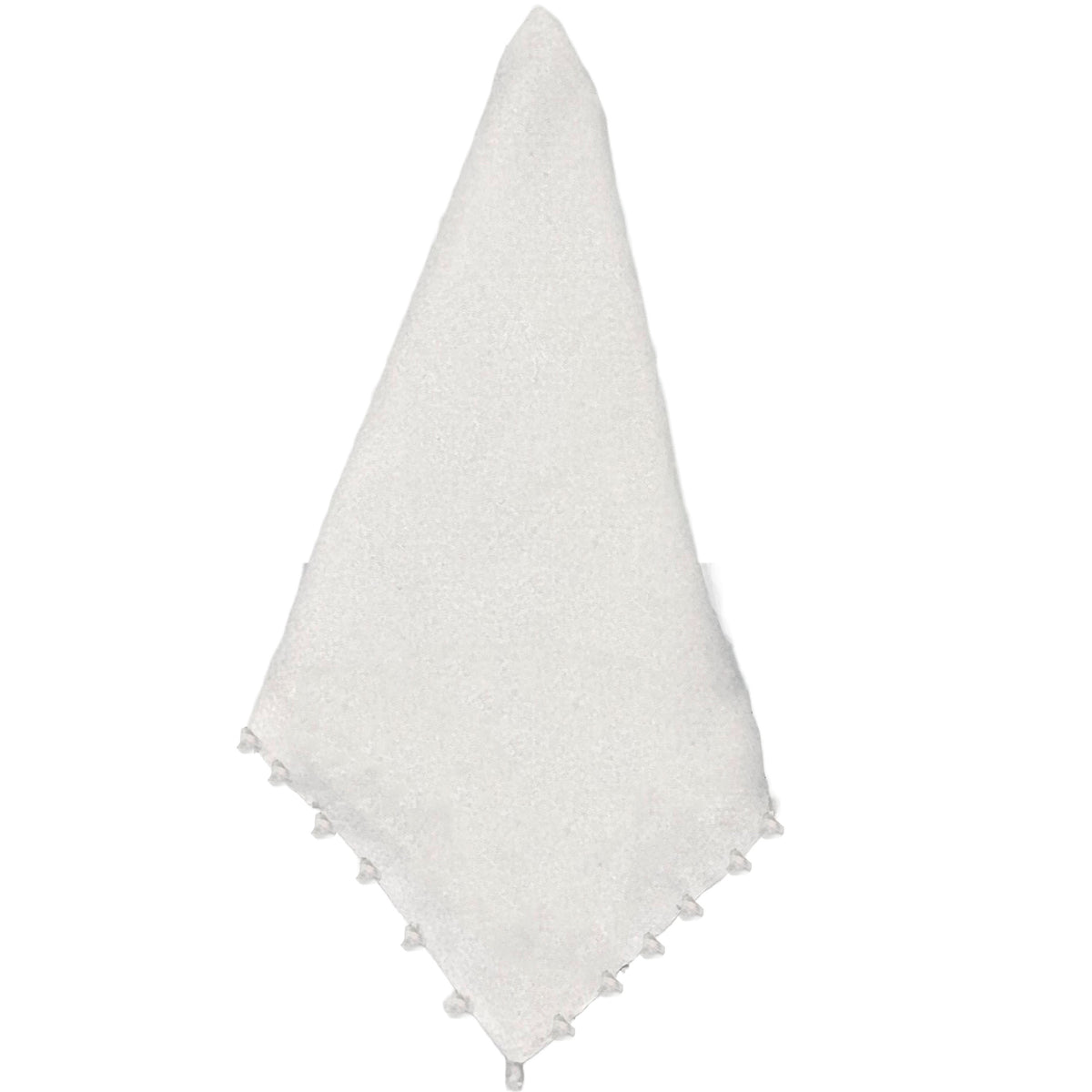 White Cotton Napkin, Pom-Pom Border
