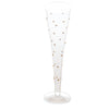 Gatsby Champagne Flute, Gold Dots, Set of 4