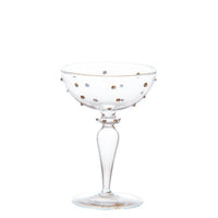 Gatsby Champagne Coupe, Gold Dots