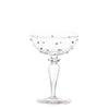 Gatsby Champagne Coupe, Gold Dots, Set of 4