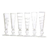 710451 Abigails Wholesale Tabletop Glassware Champagnes Footed Razzle Dazzle Champagne Flutes with Clear Accents Set of 6 Razzle Dazzle