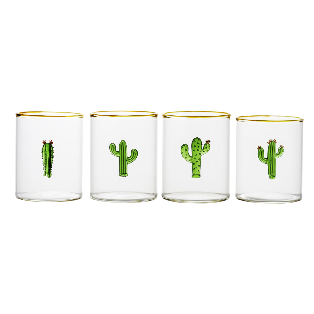 710452 Abigails Wholesale Tabletop Glassware Wine & Bar Aztec Cactus Tumbler