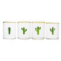 710452 Abigails Wholesale Tabletop Glassware Wine & Bar Aztec Cactus Tumbler