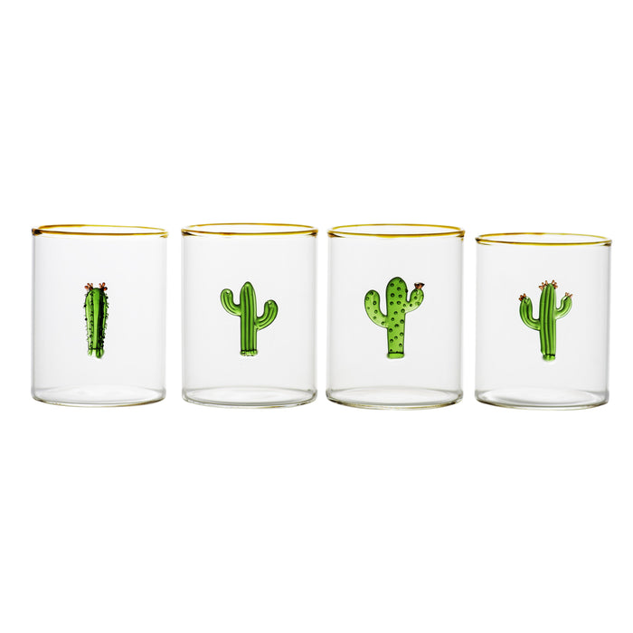 710452 Abigails Wholesale Tabletop Glassware Wine & Bar Aztec Cactus Tumbler