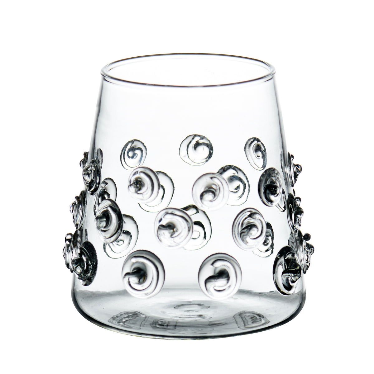 Votive with Glass-Applied Swirls