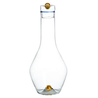 Golden Globe Decanter, Blue Trim w/ Gold Ball