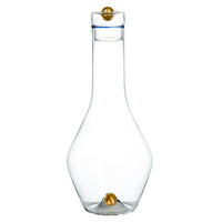 Golden Globe Decanter, Blue Trim w/ Gold Ball