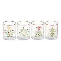 Christmas Tree Tumbler, Assorted Set of 4