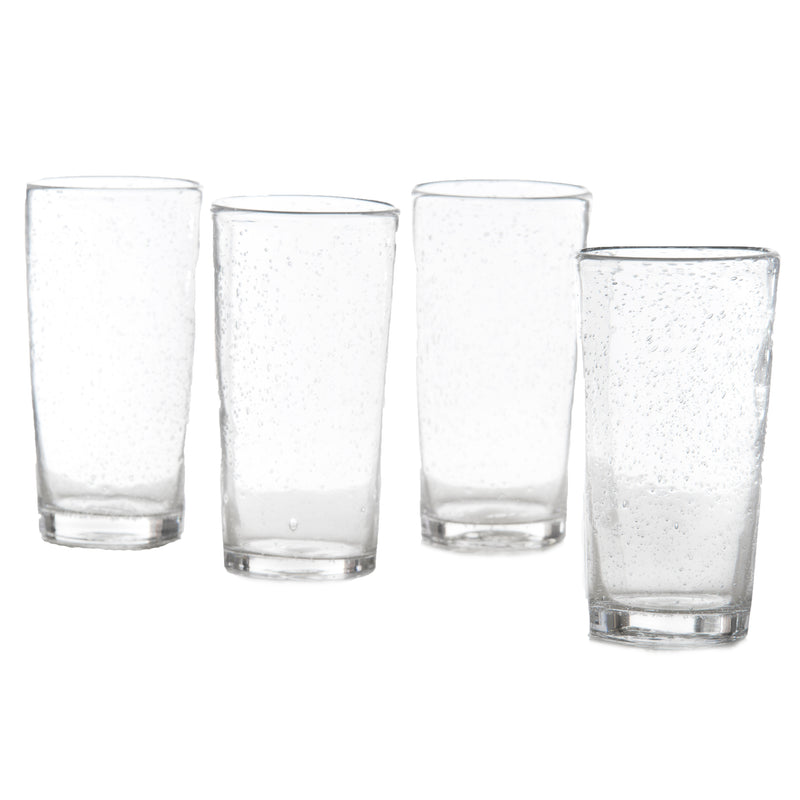 Bubble Glass Highball, Clear, Set of 4