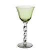 712471 Abigails Wholesale Tabletop Glassware Wine and Bar Adriana Wine Glass Green Adriana