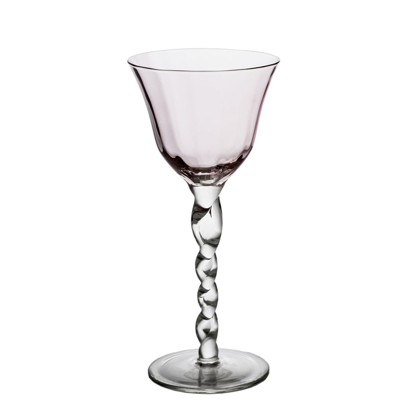 712473 Abigails Wholesale Tabletop Glassware Wine and Bar Adriana Wine Glass Pink Adriana