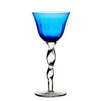 Adriana Wine Glass, Cobalt, Set of 4