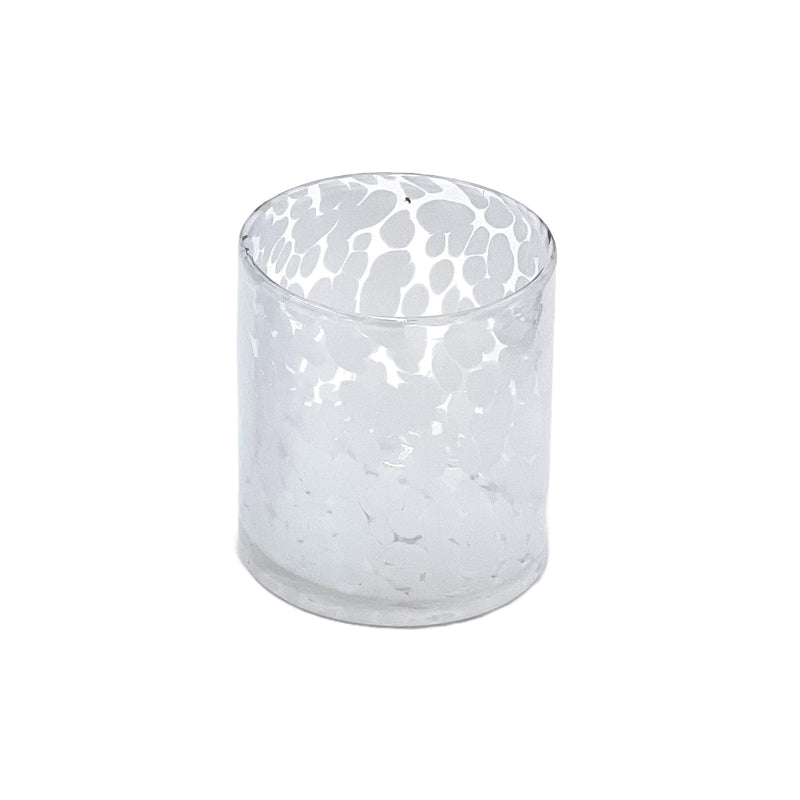 Torcello Spotted Rosa Tumbler, White/Clear, Set of 4