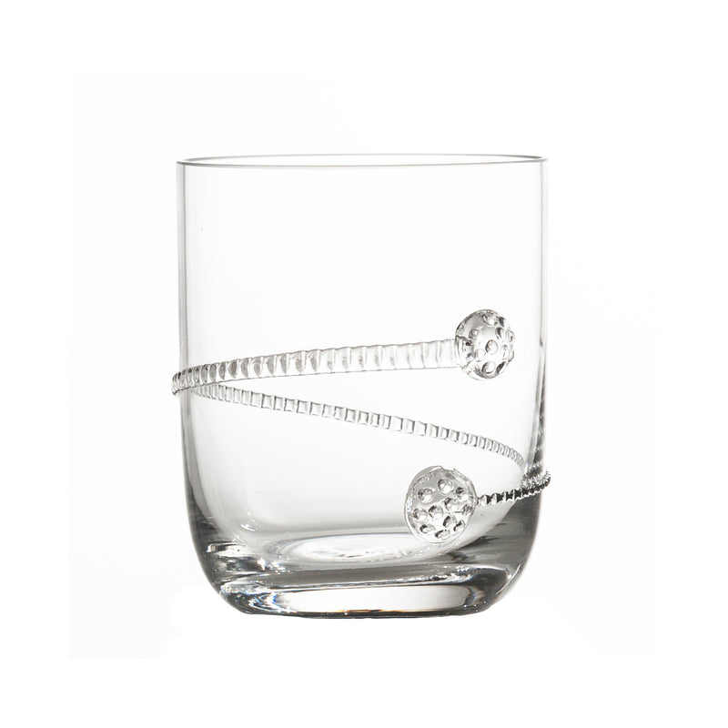 Stemless Cocktail Glass with Applied Rope Design, Set of 4