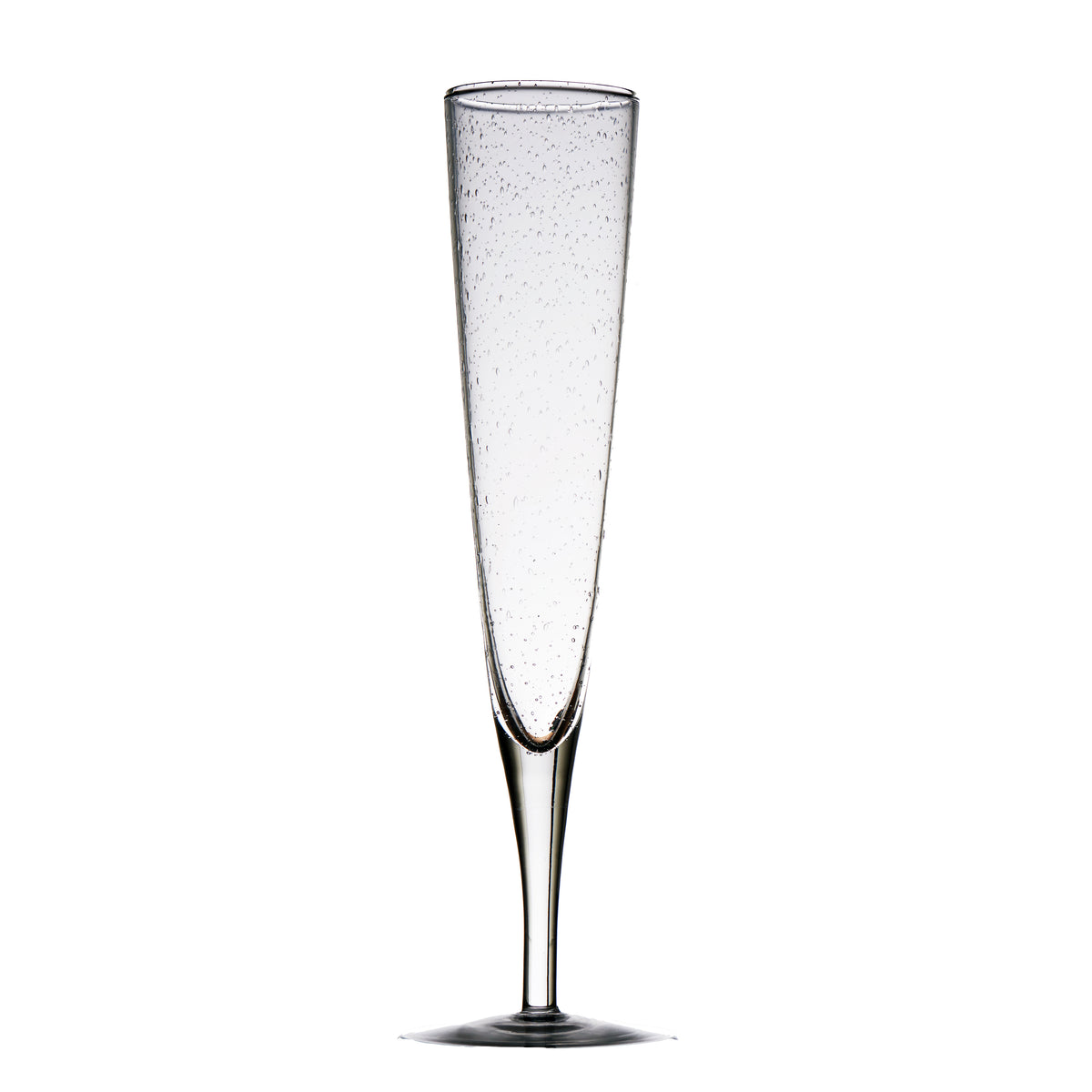Bubble Glass Champagne Flute, Clear