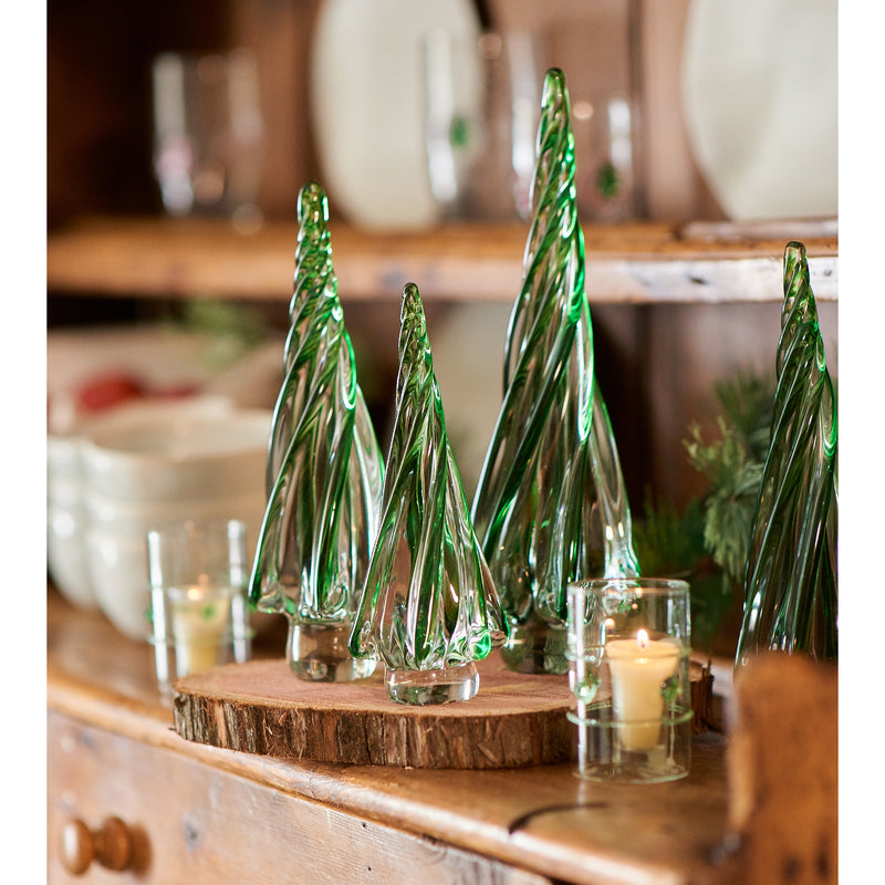 Holiday Glass Tree, Green/Clear, Large