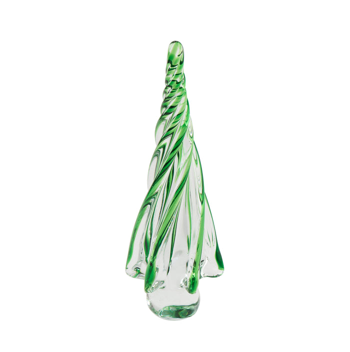 Holiday Glass Tree, Green/Clear, Medium