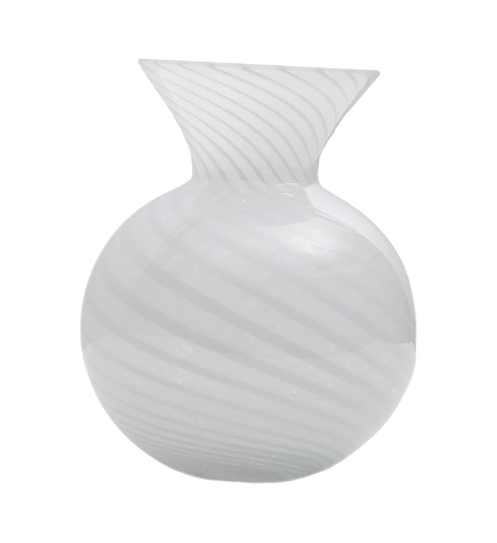 Torcello Bud Vase, White Stripes