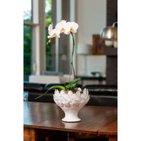 White Artichoke Footed Centerpiece, Large