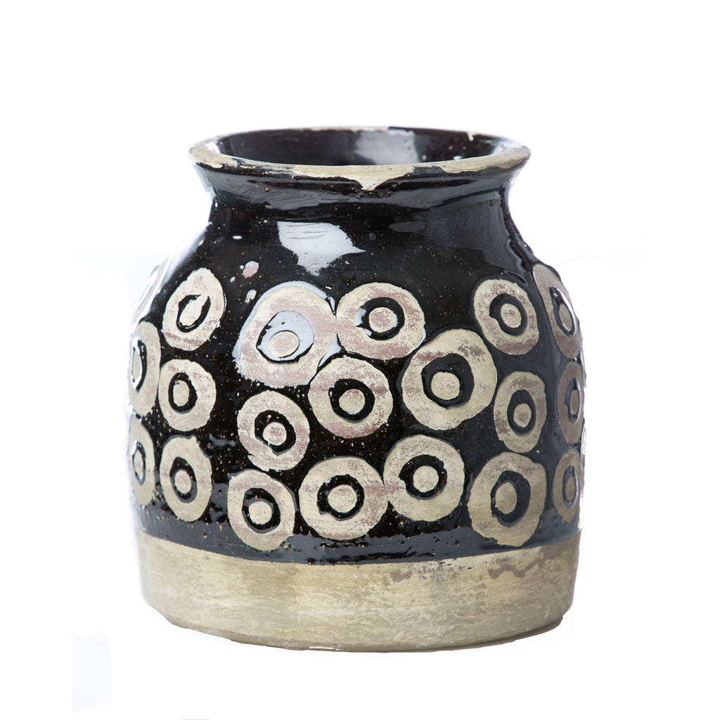 Vinci Moroccan Ceramic Circles Vase
