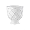 Vinci Criss Cross White Ceramic Planter, Small